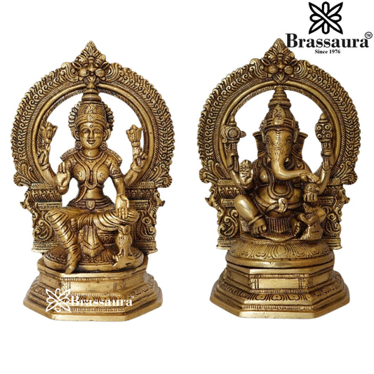 Brass Artistic Lakshmi Ganesh Weight 16 Kg & Height 15 Inch