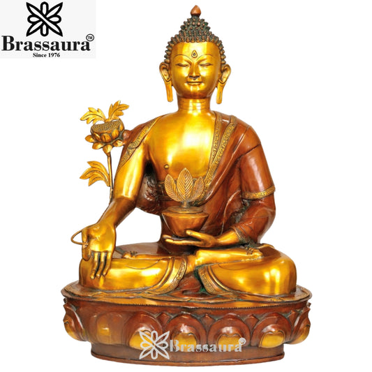 Brass Bhumisprasa Buddha Weight 42 Kg & Height 35 Inch