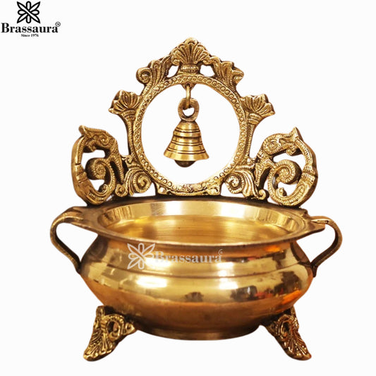 Brass Urli For Home Décor And Gift Items Weight 1.3 kg Height 7 Inch