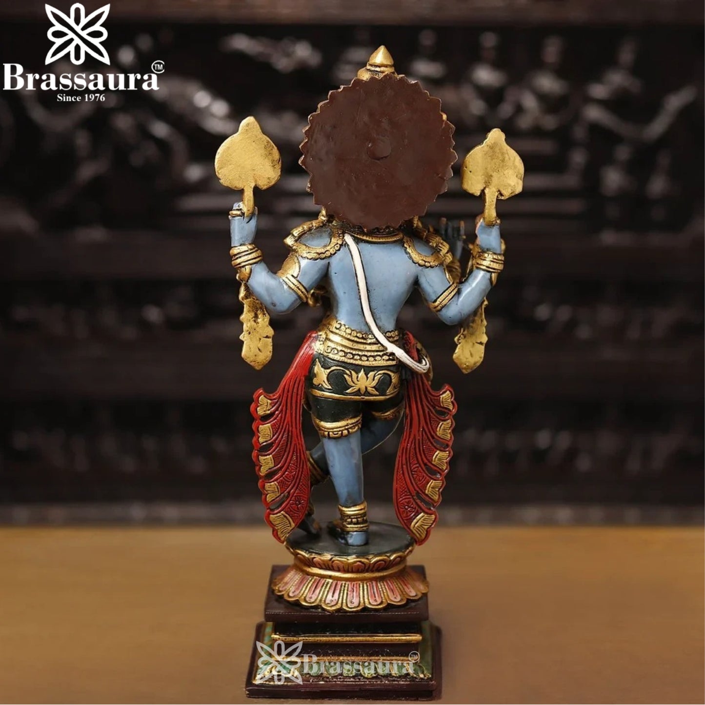 Brass Krishna Murti Weight 9.91 Kg And Height 19 Inch