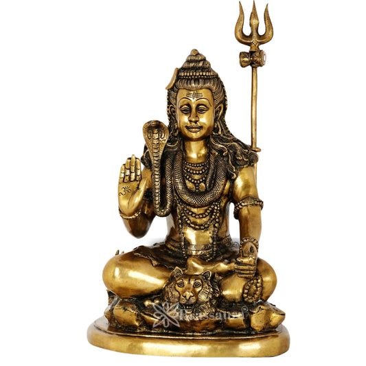 Brass Superfine Lord Shiva Statue Weight 18 Kg And Height 20 Inch
