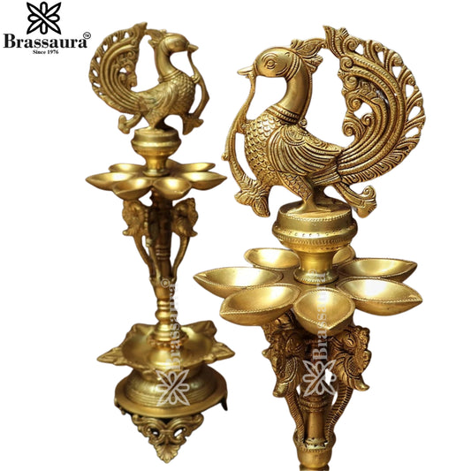 Brass (Nilavilakku) Mayur Diya Weight 15 Kg And Height 23 Inch