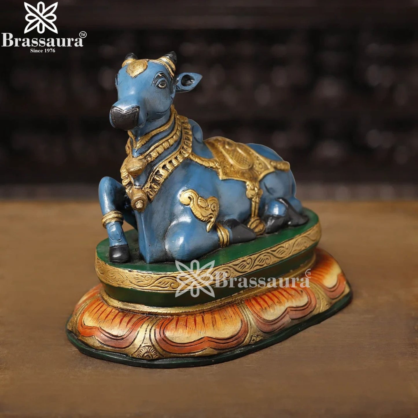 Brass Nandi Statue Weight 6.58 Kg And Height 10 Inch