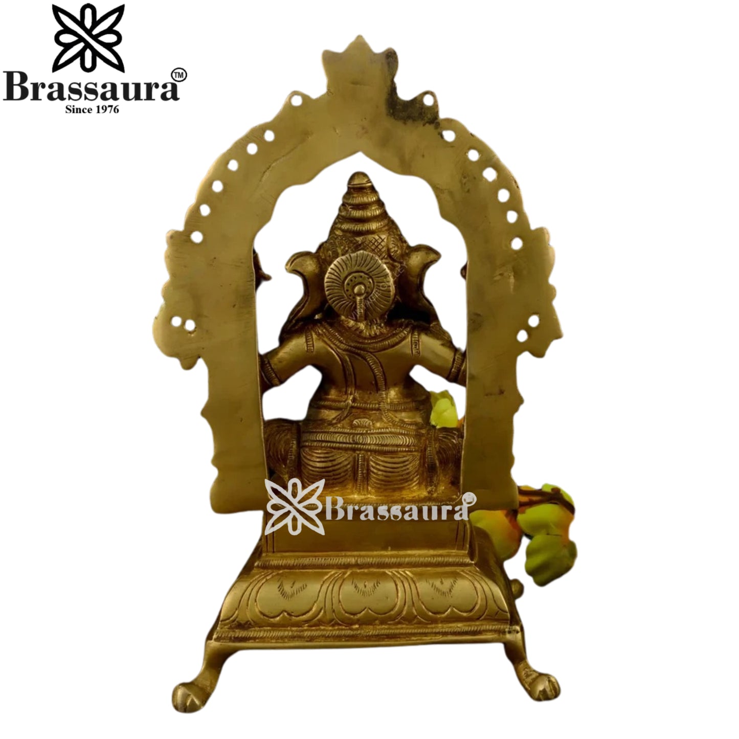 Brass Music Ganesha play shehnai Statue Weight 1.98 Kg And Height 7.8 Inch