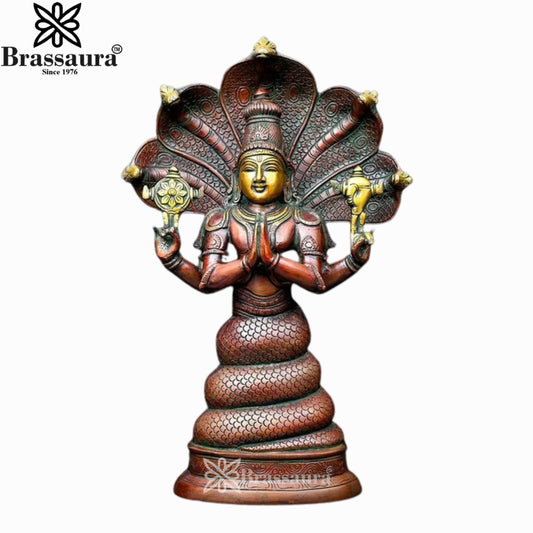 Brass Patanjali Statue Weight 6.35 Kg And Height 15.3 Inch