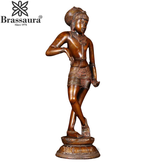 Brass Lord Katyavalambita Shiva Statue Weight 2.46 Kg And Height 11 Inch