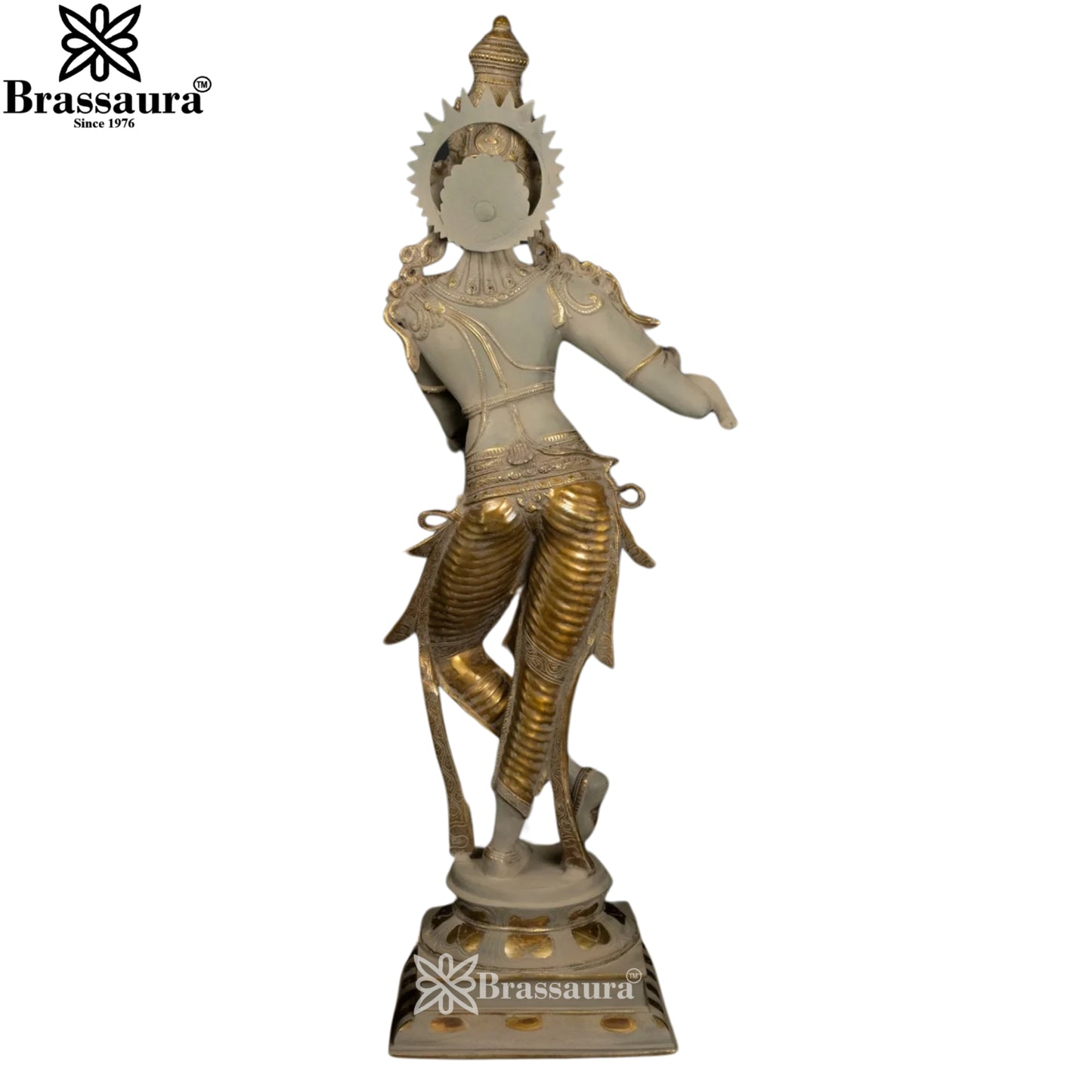 Brass Krishna Murti Weight 20 Kg And Height 35 Inch