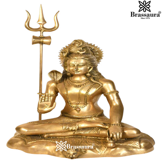 Brass Royal Golden Shiva Weight 34 Kg & Height 26 Inch