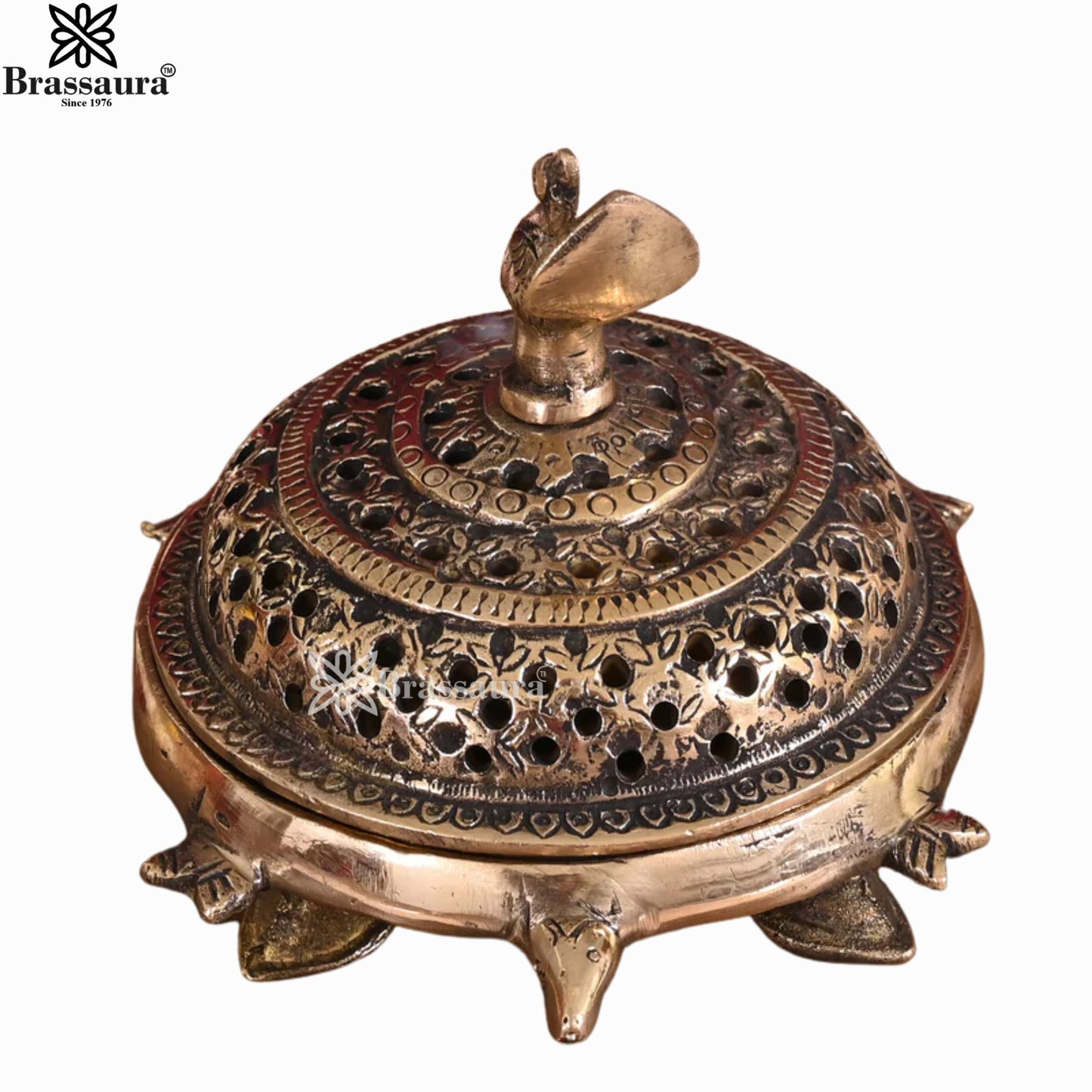 Brass Dhoop Burner For Home Décor And Gift Items Weight .8 kg Height 4 Inch