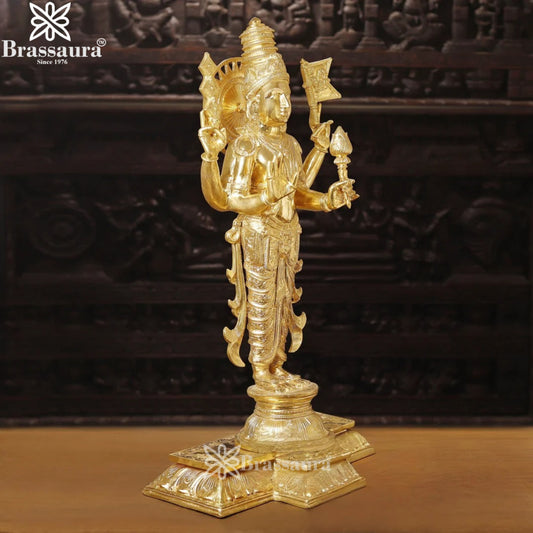 Brass Surya Dev Statue Weight 71.7 Kg And Height 36 Inch