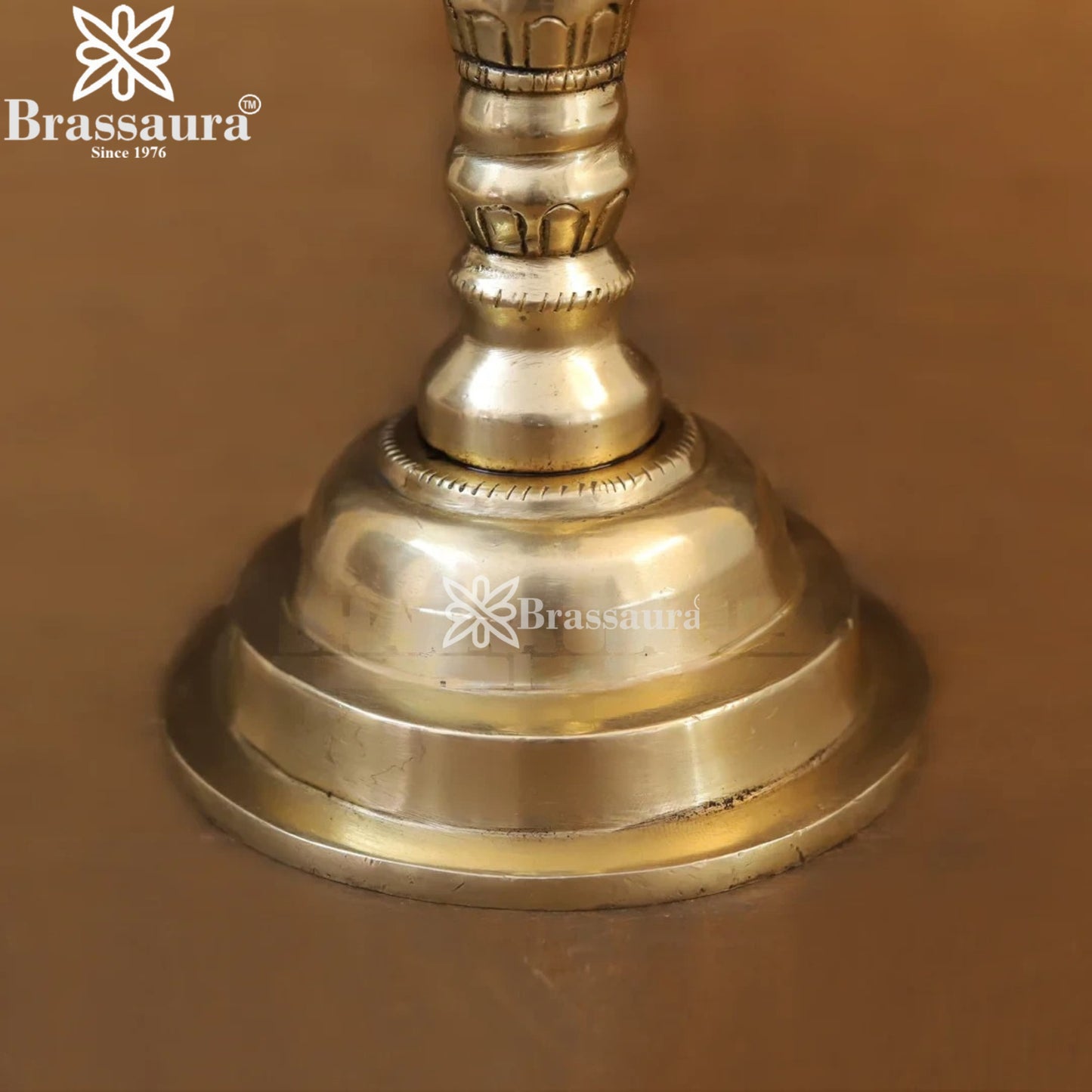 Brass Peacock Diya With Hanging Bell Weight 2.82 Kg And Height 16.5 Inch