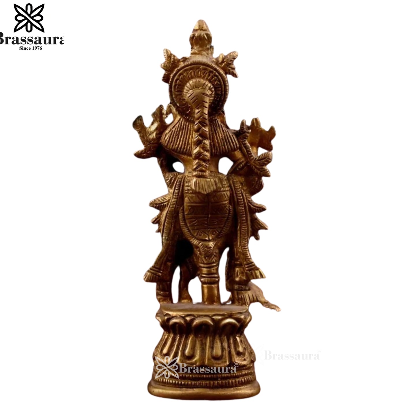 Brass Krishna Murti Weight .18 Kg And Height 4.3 Inch
