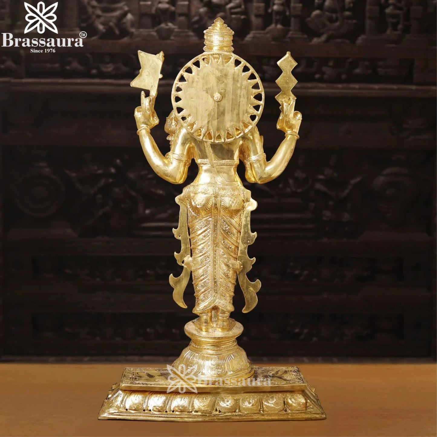 Brass Surya Dev Statue Weight 71.7 Kg And Height 36 Inch
