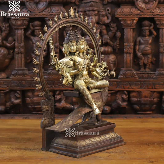 Brass Murugan With Ring Statue Weight 11.4 Kg And Height 17.5 Inch