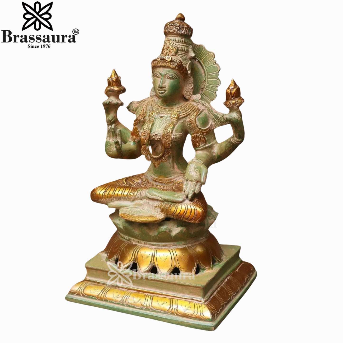 Brass Lakshmi Ganesh Murti Weight 14.3 Kg And Height 11.5 Inch