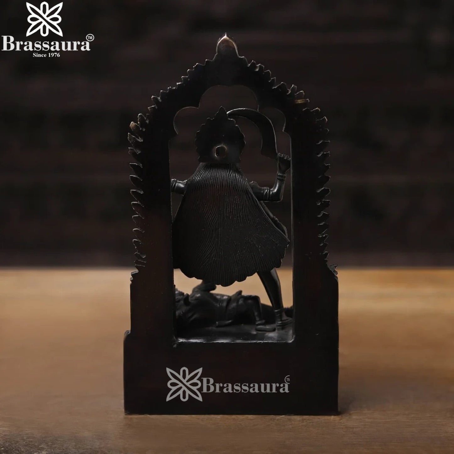 Brassaura™ Premium Brass Kali Maa Idol – Height 10.5 Inches & Weight 3.48 Kgs | Hindu Goddess Statue