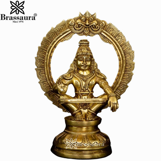 Brass Ayyappan Statue Weight 3 Kg And Height 10 Inch