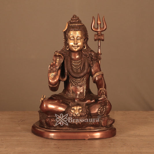 Brass Lord Shiva Statue Weight 18 Kg And Height 20 Inch