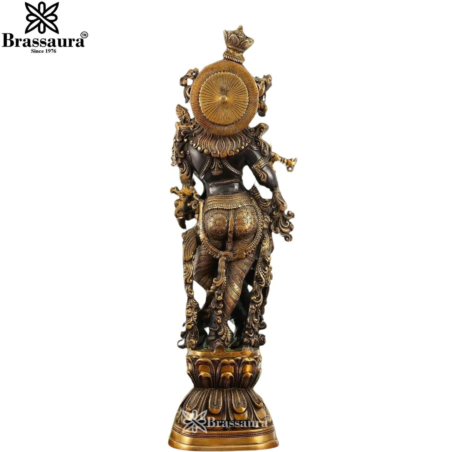 Brass Krishna Murti Weight 20 Kg And Height 29 Inch
