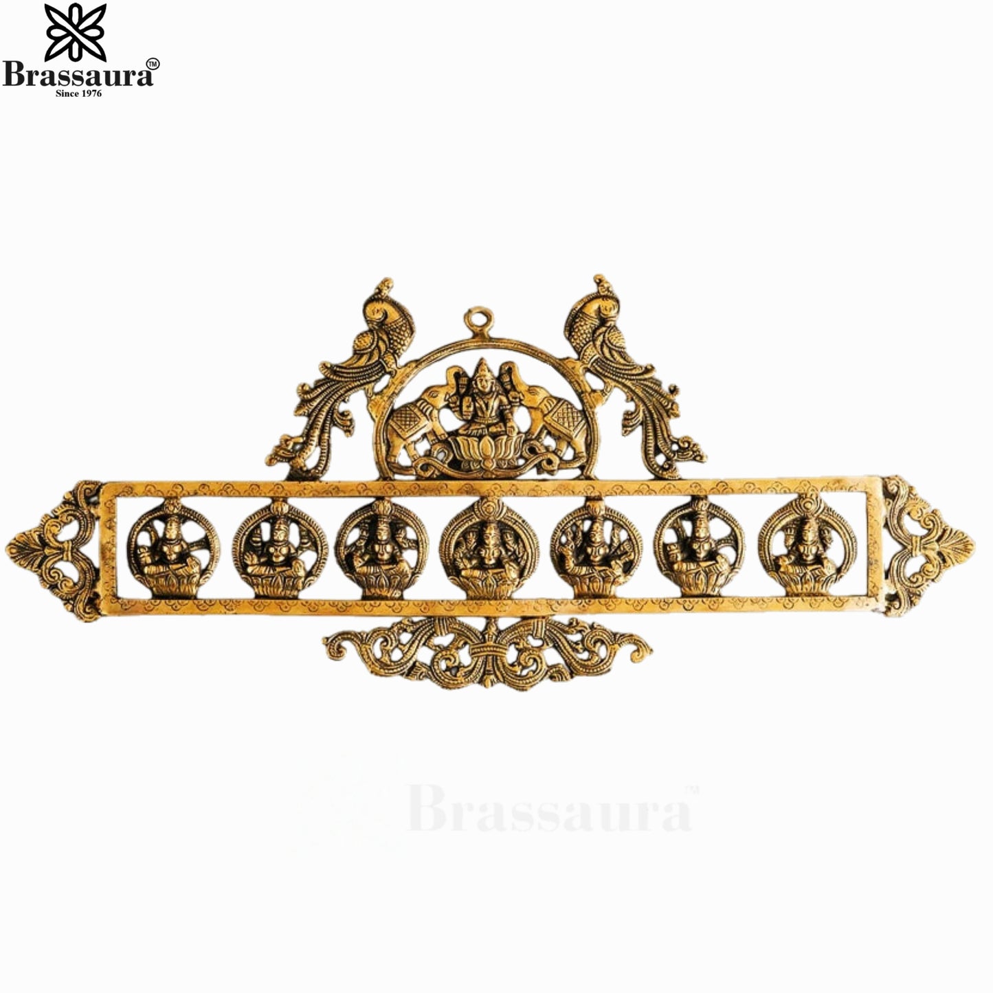 Brass AsthLakshmi Wall Panel For Home Décor And Gift Items Weight 3.2 kg Height 11 Inch