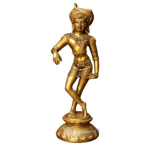 Brass Lord Katyavalambita Shiva Statue Weight 2.46 Kg And Height 11 Inch