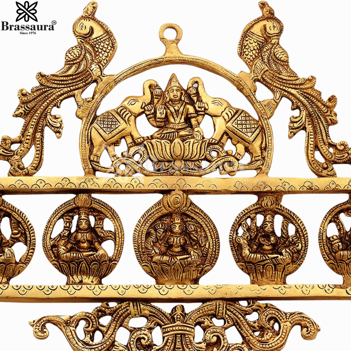 Brass AsthLakshmi Wall Panel For Home Décor And Gift Items Weight 3.2 kg Height 11 Inch