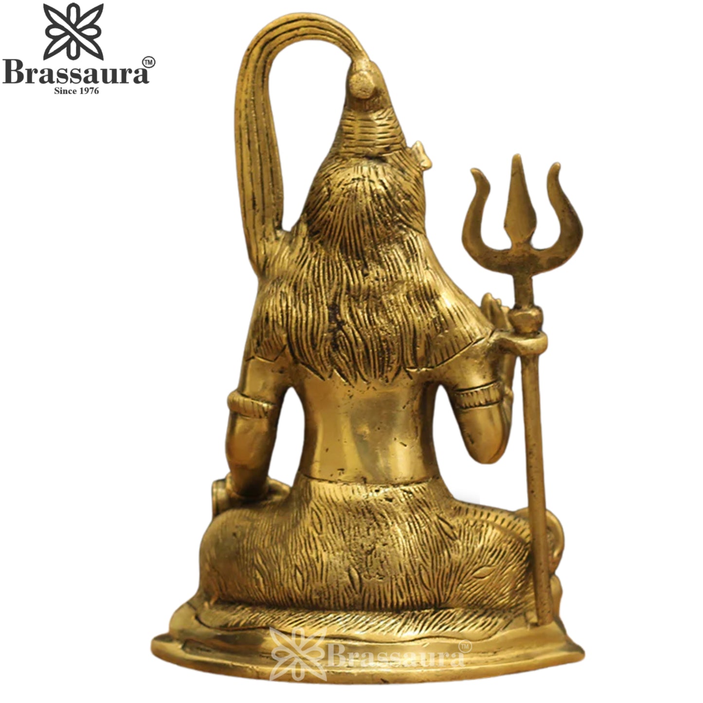Brassaura™ Elegant Brass Shiva Idol – Height 7 Inches & Weight 1.3 Kgs | Hindu Devotional Idol