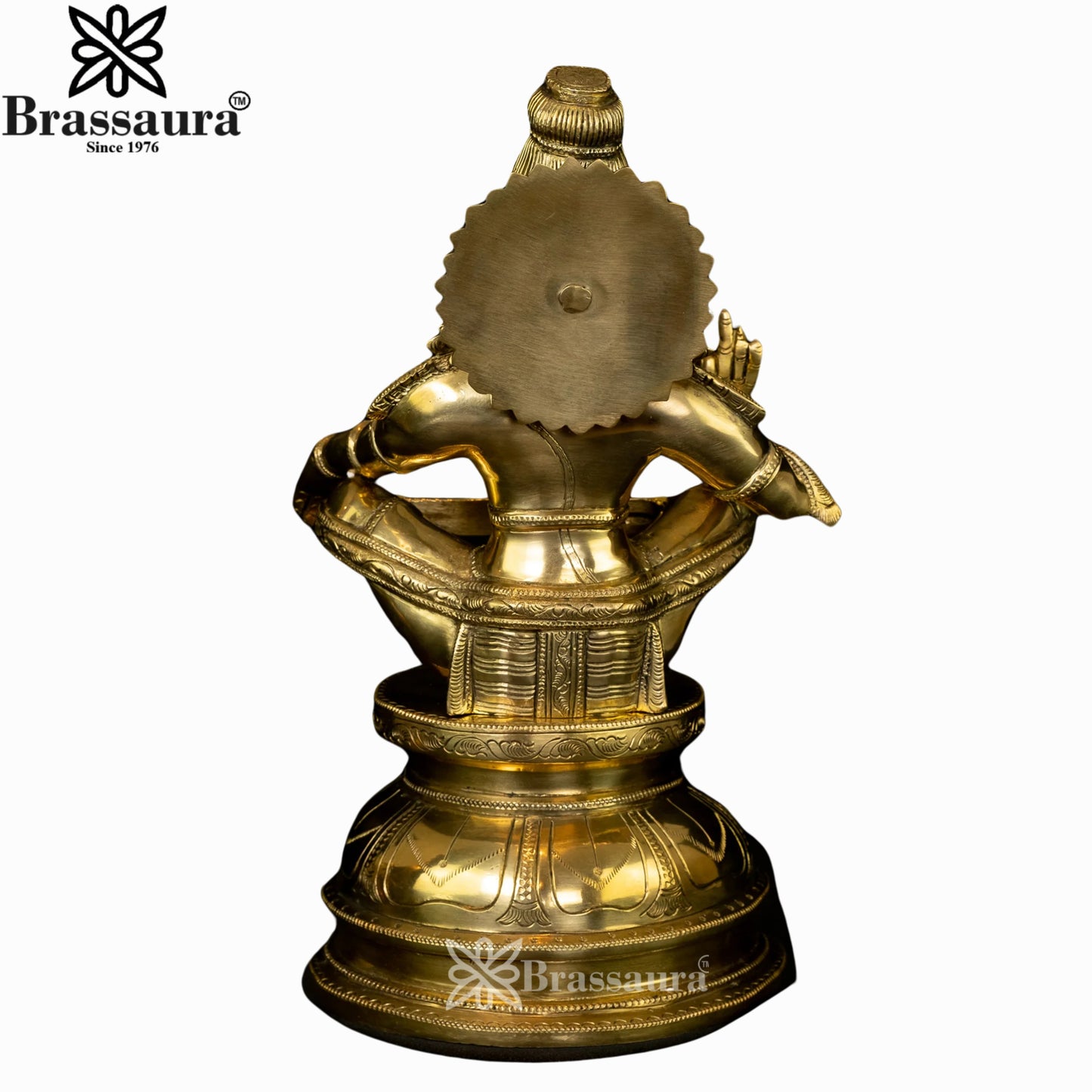 Brass Ayyappan Statue Weight 8.2 Kg And Height 14 Inch