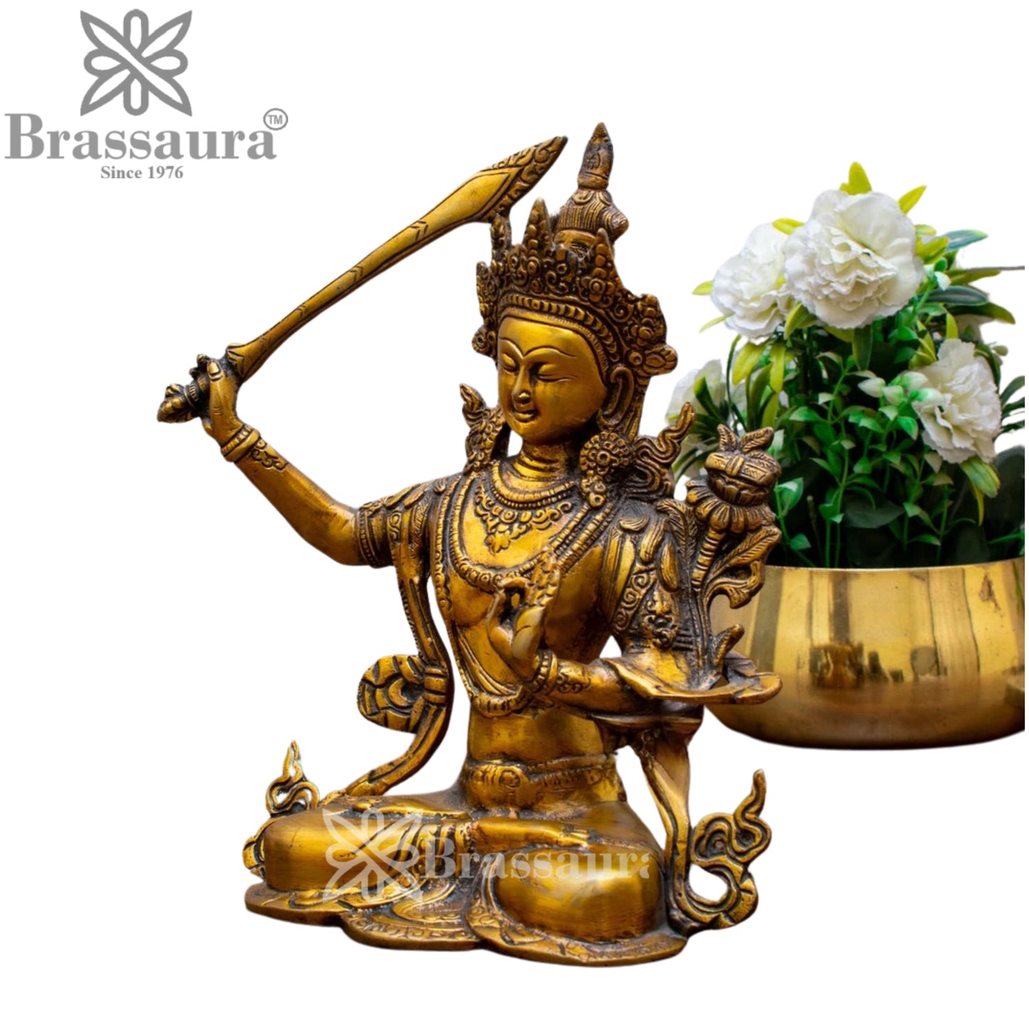 Brass Artistic Tara Weight 11 Kg & Height 15 Inch