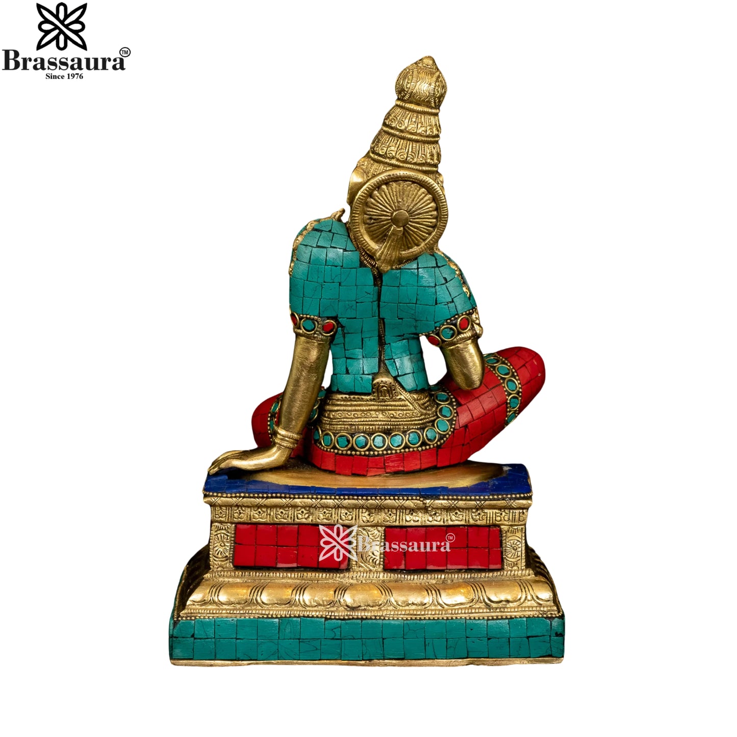 Brass Gem Stone Work Parvati Statue Weight 5 Kg And Height 11 Inch