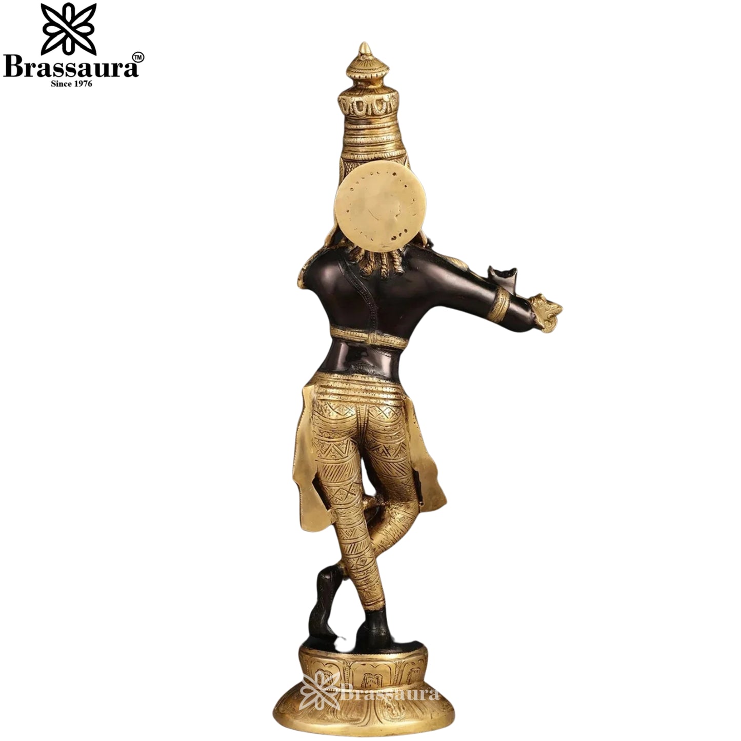 Brass Krishna Murti Weight 10 Kg And Height 23 Inch