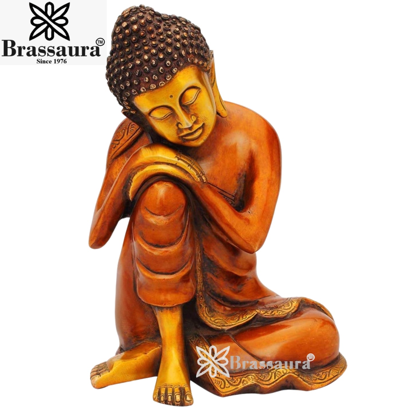 Brass Vintage Buddha Weight 4.1 Kg & Height 9 Inch