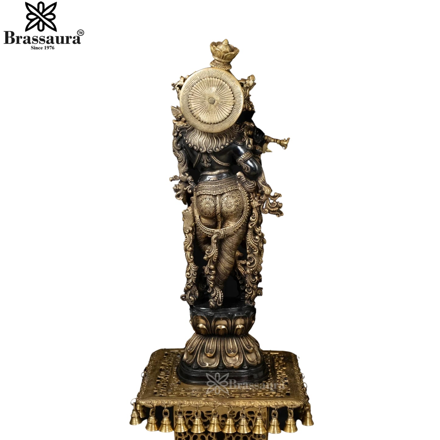 Brass Krishna Murti Weight 20.3 Kg And Height 29.5 Inch