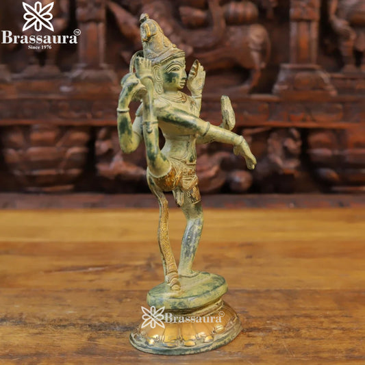 Brass Classic Dancing Natraj Statue Weight 3.54 Kg And Height 12 Inch