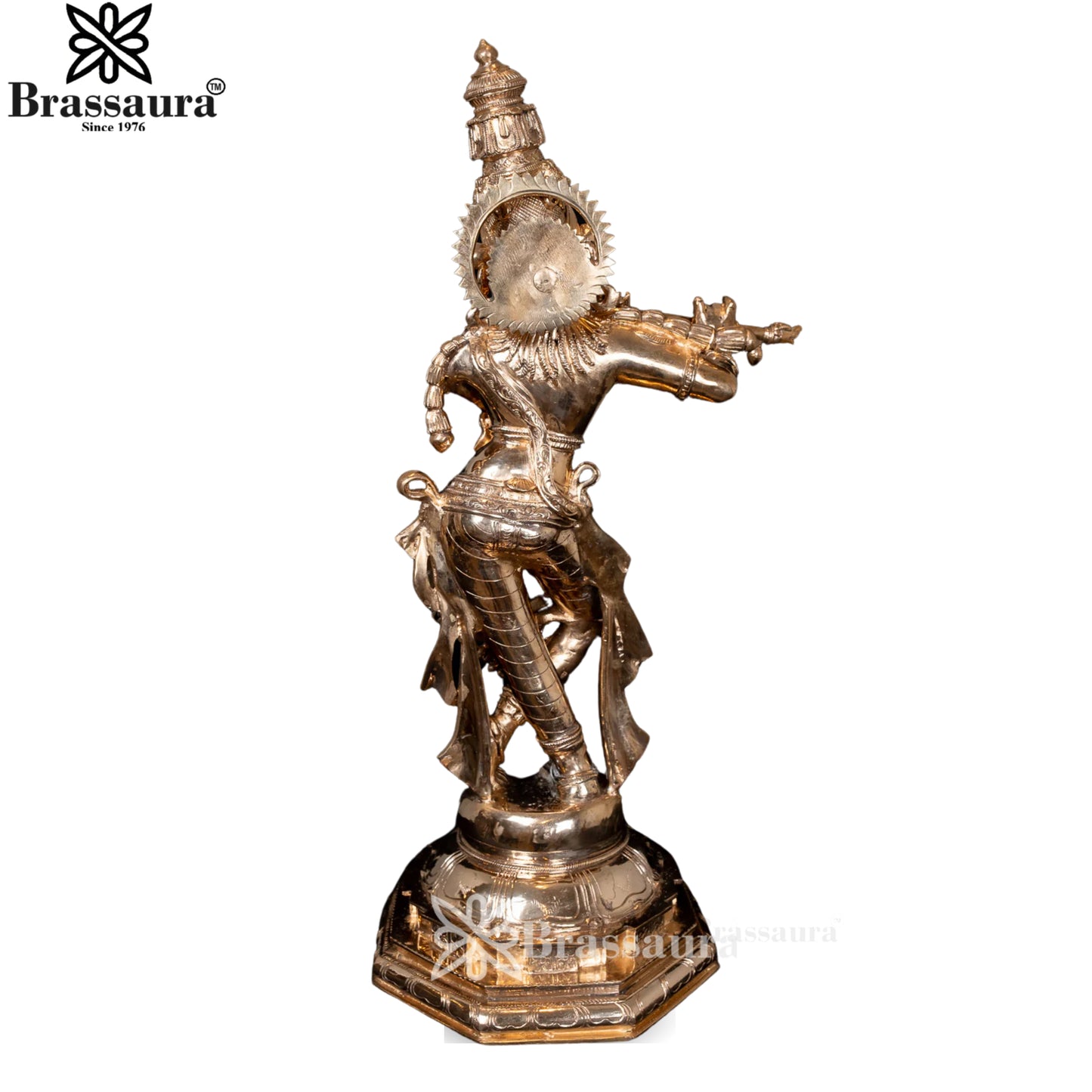 Brass Krishna Murti Weight 21.6 Kg And Height 27 Inch
