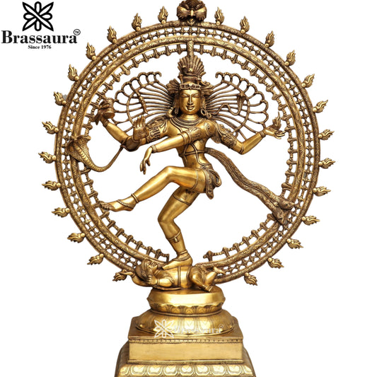 Brass Dancing Natraj Statue Weight 55 Kg And Height 48 Inch