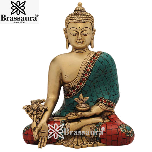 Brass Classic Buddha Weight 2.8 Kg & Height 8 Inch