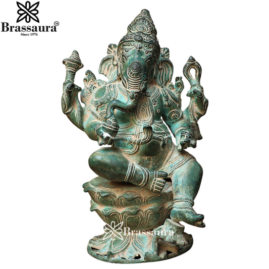 Brass Artistic Ganesha Weight 6.5 Kg & Height 12 Inch