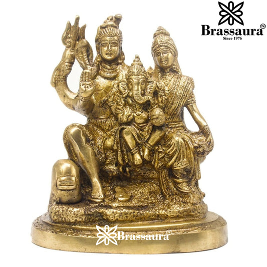Brass Classic Shiv Family Weight 1.4 Kg & Height 6 Inch