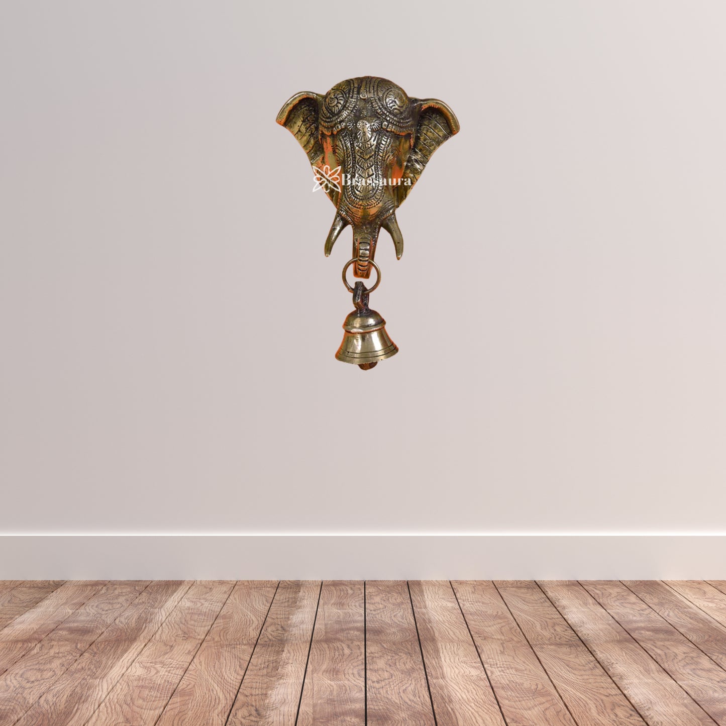 Brass Hanging Ganesha Bell Statue Weight 1.75 Kg & Height 8.5 Inch