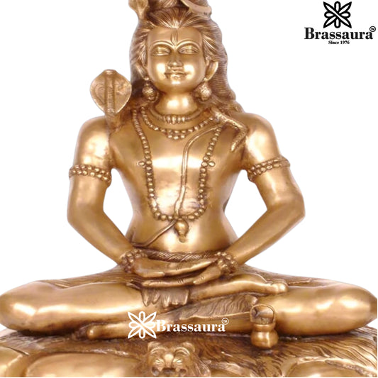 Brass Royal Golden Shiva Weight 33 Kg & Height 28 Inch
