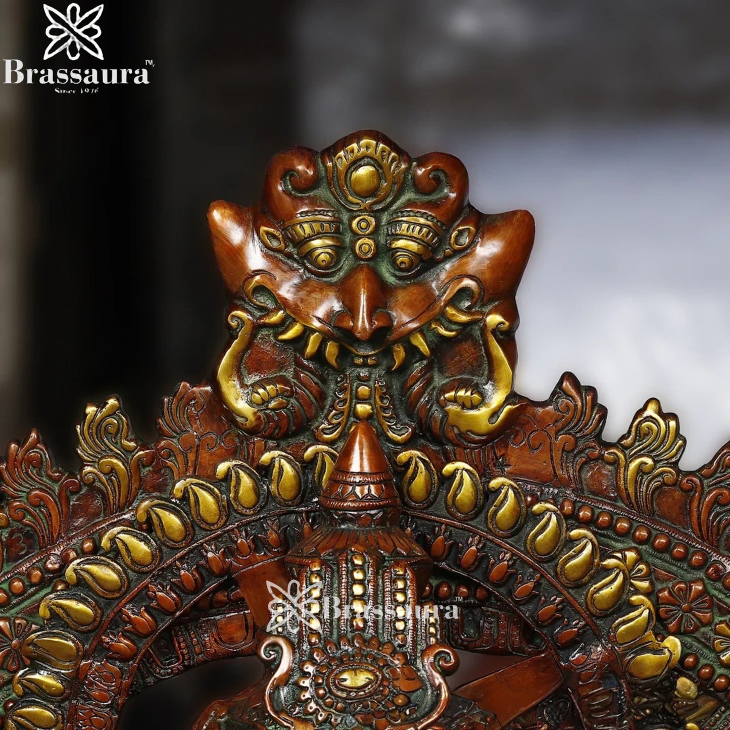 Brass Ring Ganesha Weight 145 Kg & Height 51 Inch