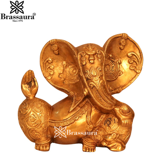 Brass Modern Ganesha Weight 3.9 Kg & Height 8 Inch