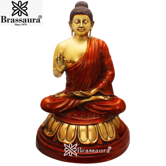 Brass Classic Buddha Weight 15.6 Kg & Height 22 Inch
