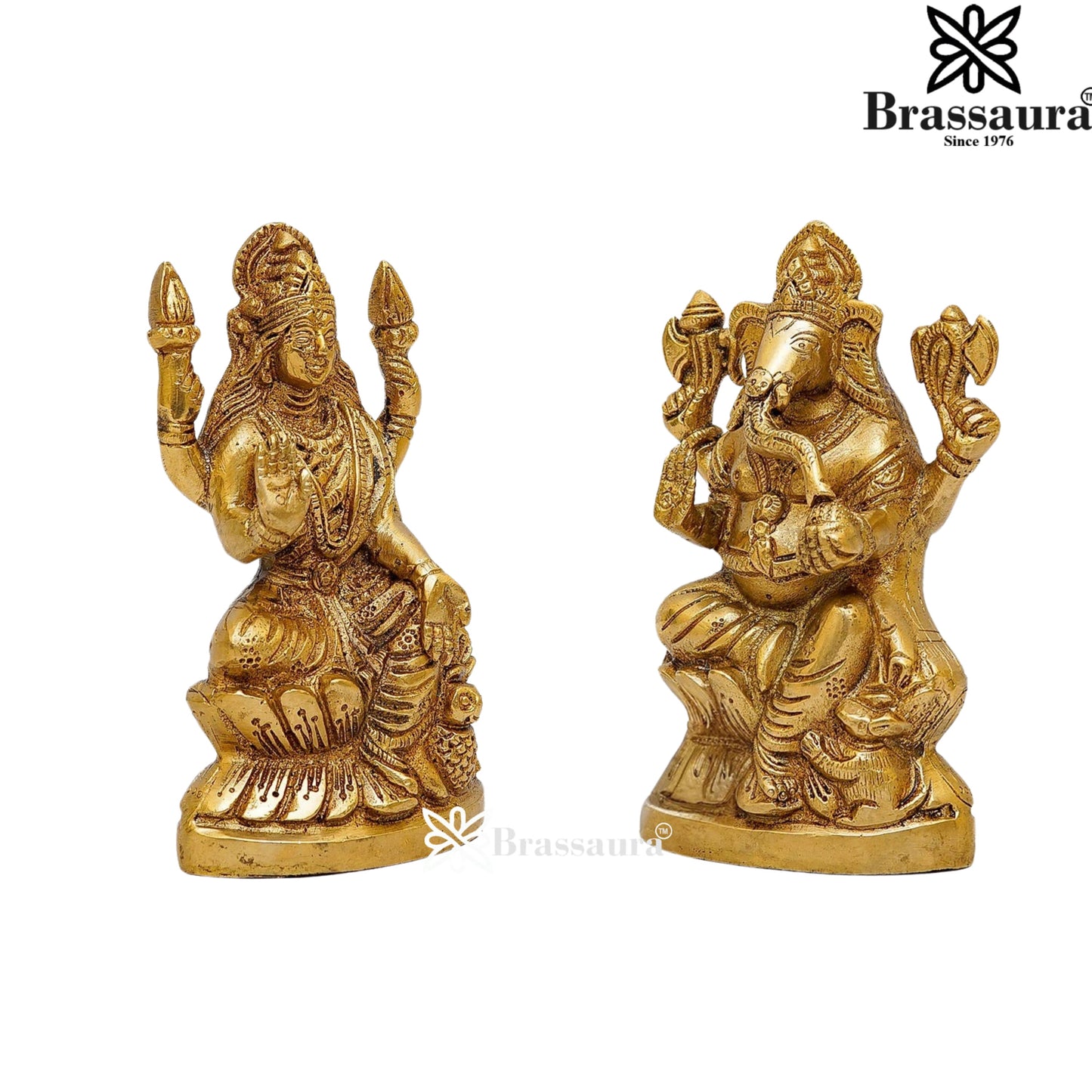 Brass Classic Lakshmi Ganesh Weight 2 Kg & Height 5.8 Inch