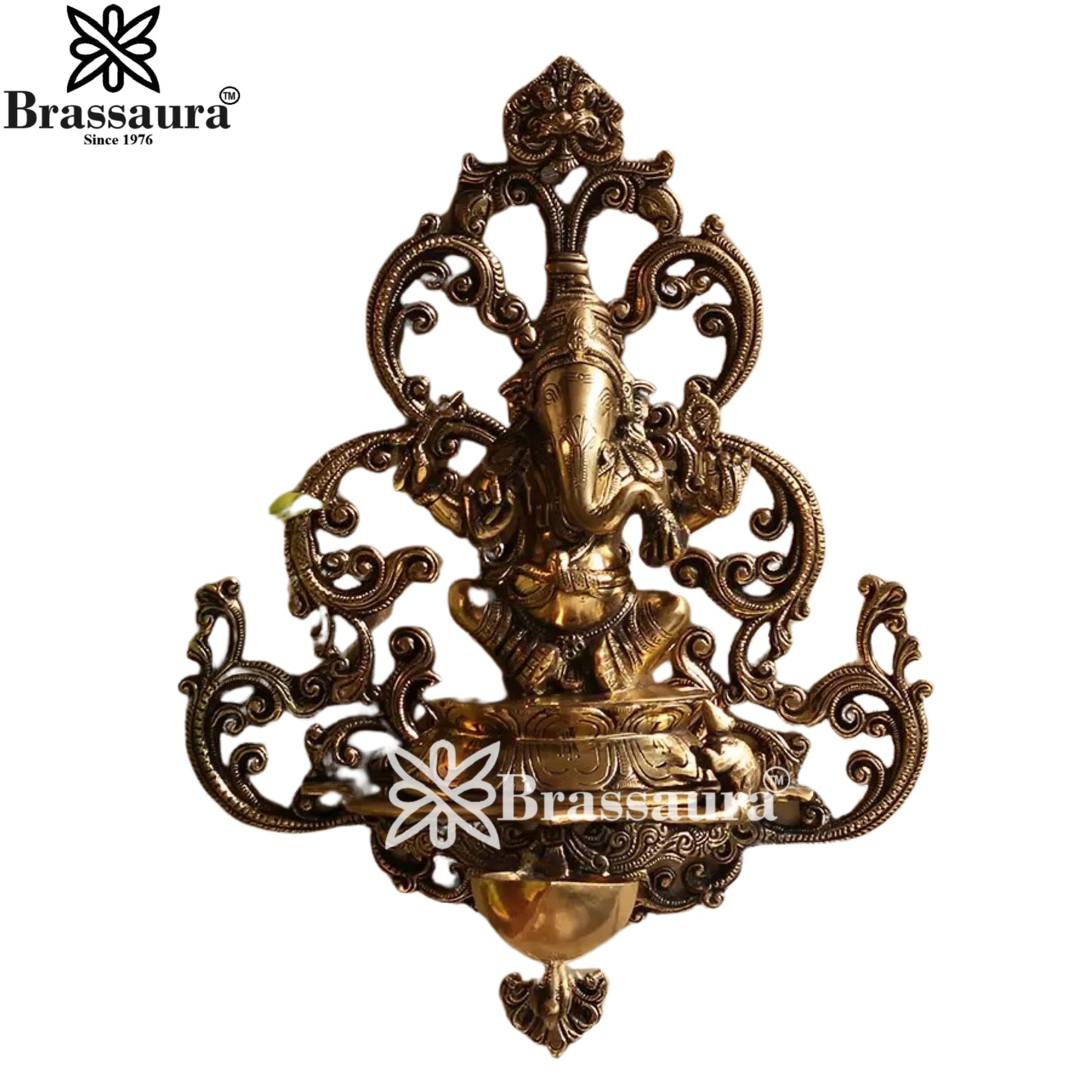 Brass Ganesha Statue Weight 3.75 Kg And Height 14 Inch