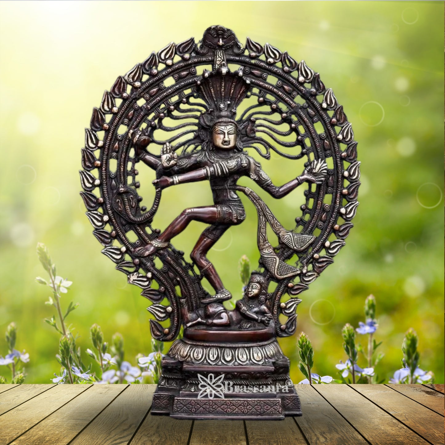 Brass Vintage Dancing Natraj Statue Weight 11.6 Kg And Height 22 Inch