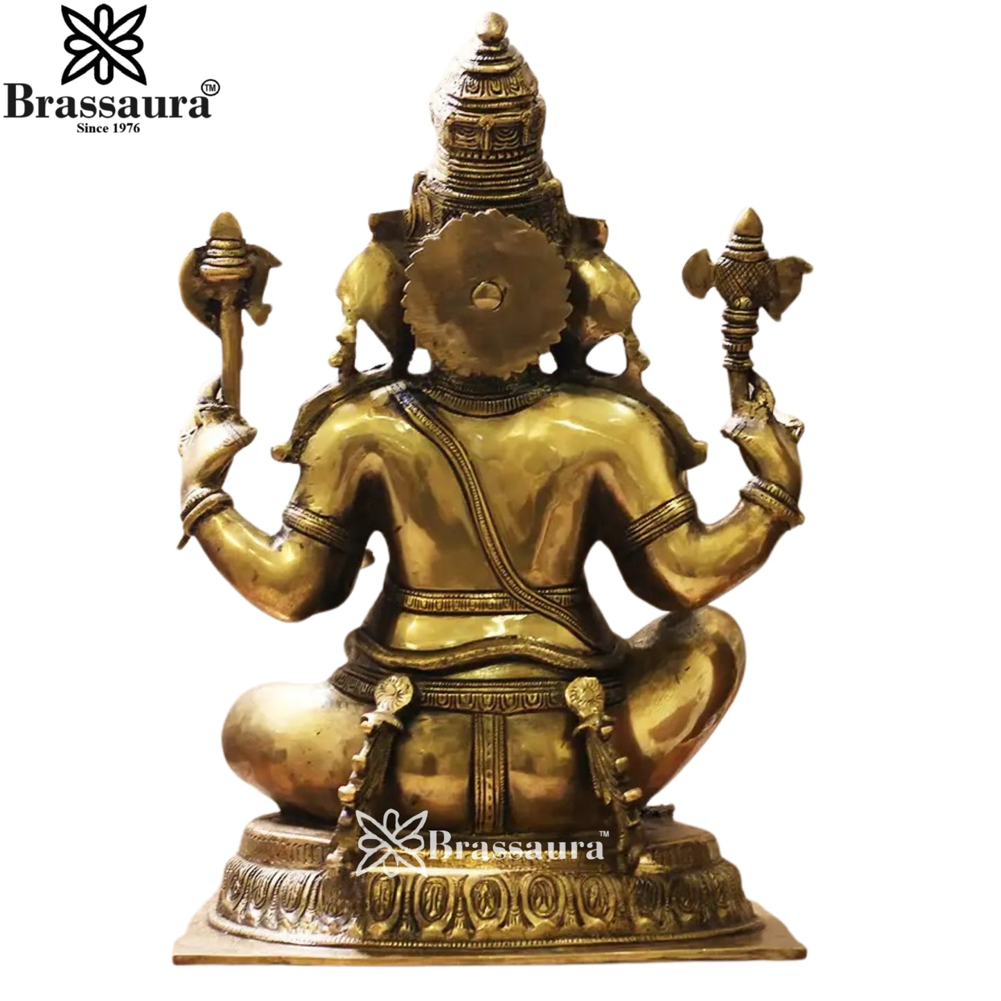 Brass Ganesha Statue Weight 21.7 Kg And Height 20 Inch