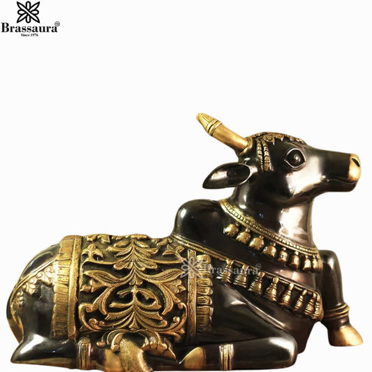 Brass Nandi For Home Décor And Gift Items Weight 17 kg Height 18 Inch