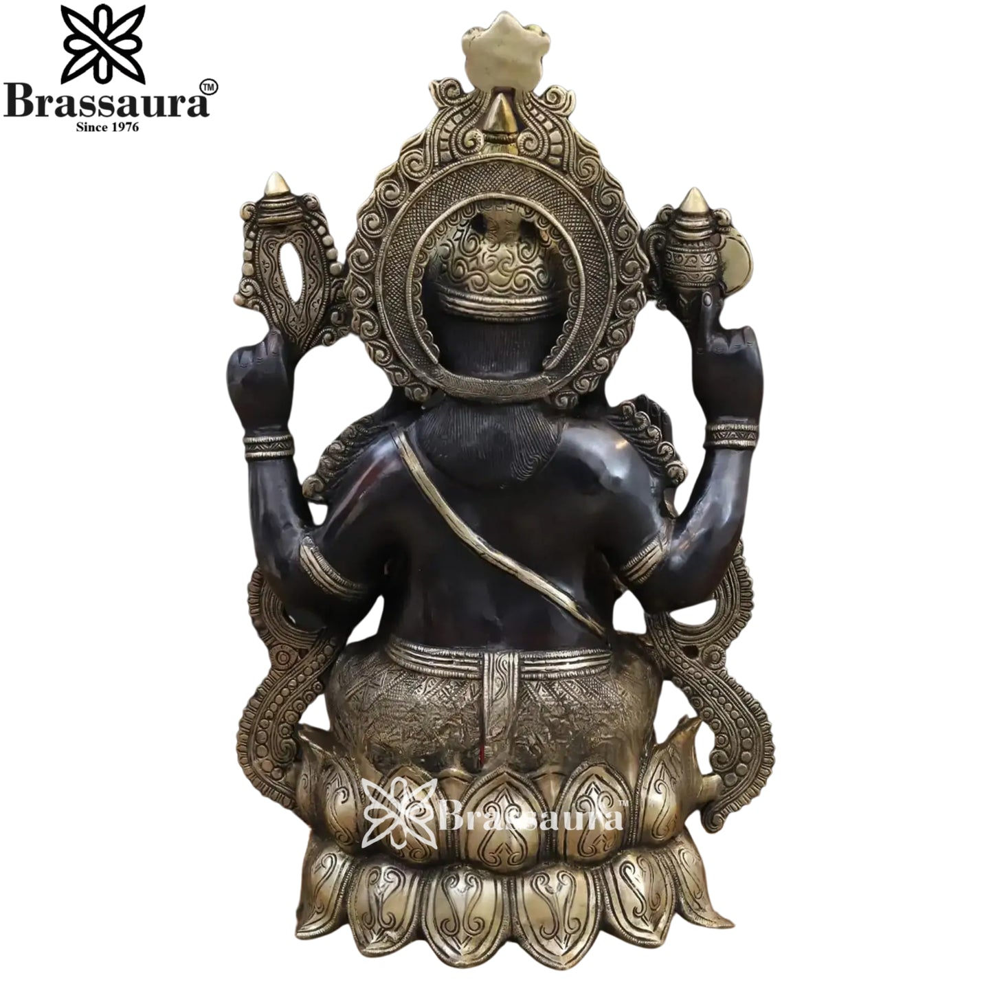 Brass Jewellery Ganesha Statue Weight 20.5 Kg & Height 21 Inch